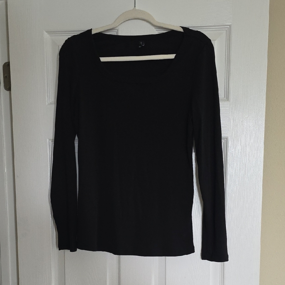 Chic Black Long Sleeve Women's Top
